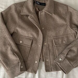 Zara Beige Wool Coat